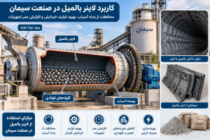 یک مثال از کاربرد لاینر بالمیل در صنعت سیمان بیان کنید.